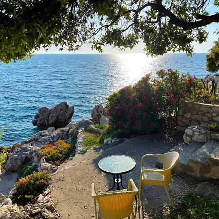 Family Seaside Holm Oak Villa With Private Rocky Beach Bar Exterior photo